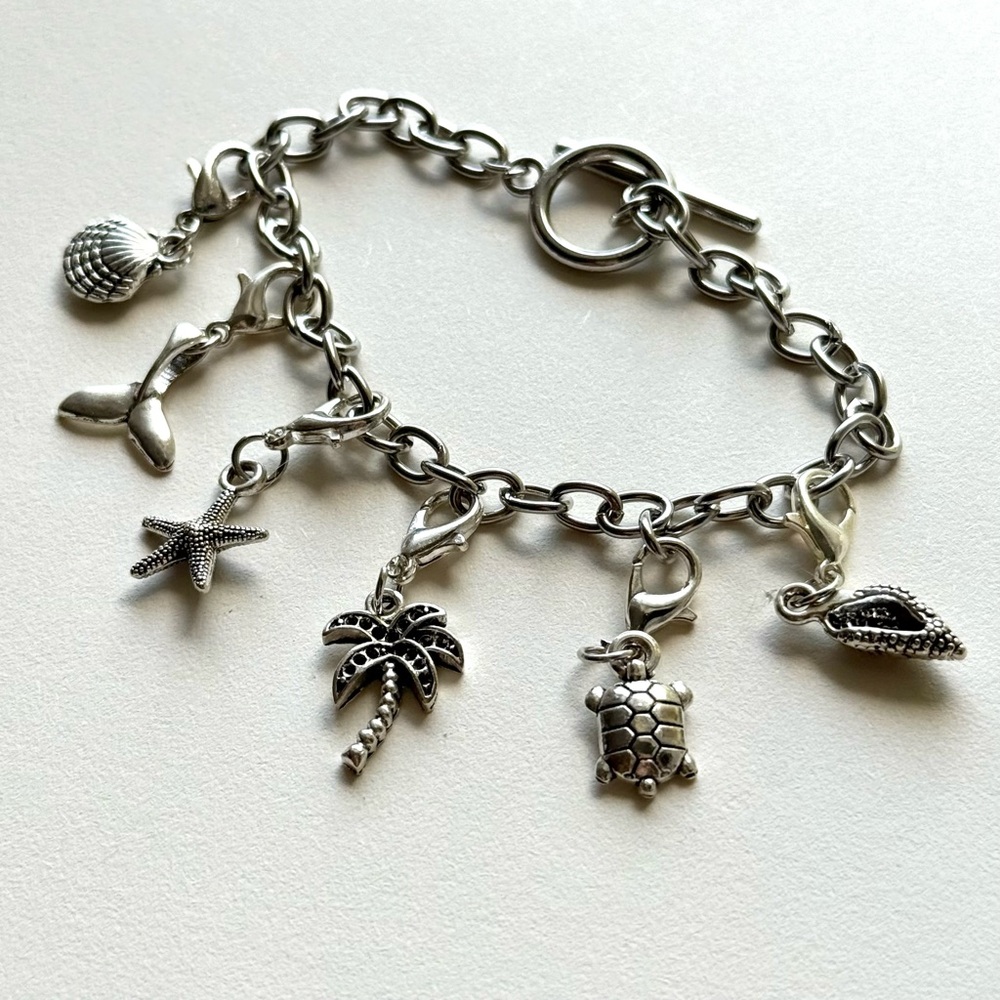 Handmade Y2K Style Charm Bracelet / Sea / Beach / Under Water / Interchangeable